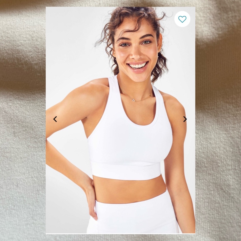 Fabletics White Mila Sports Bra
